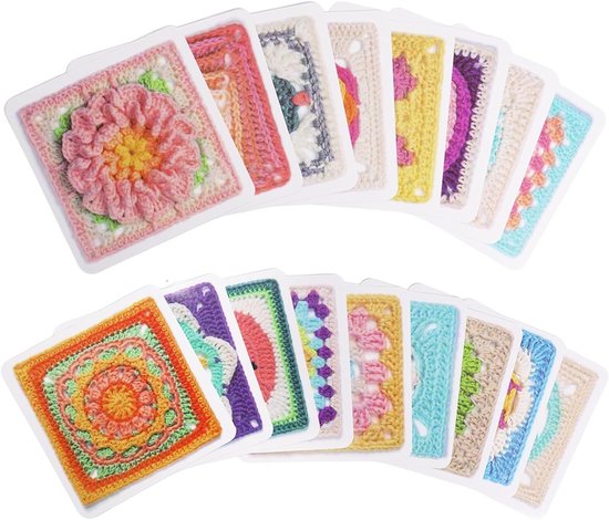Mix en Match Haakpatronen: 50 Stuk Granny Square Ontwerpen met Foto's en Tekst voor Beginners en Gevorderden