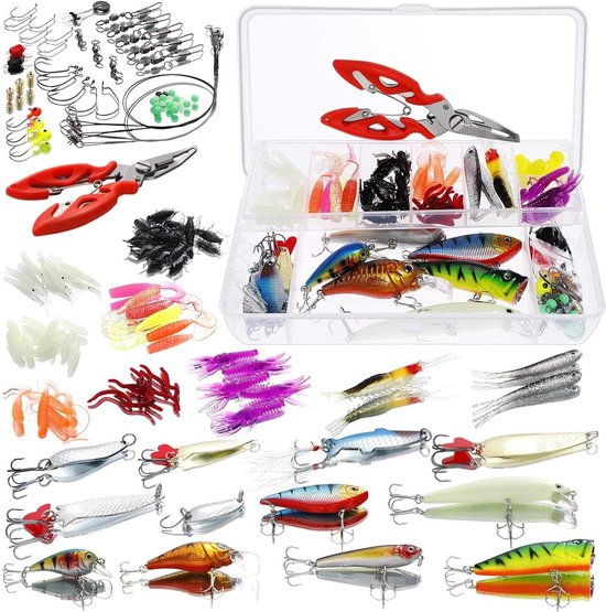 Mix Floating Fishing Bait Hooks Set with Storage Box - Fishing Accessories