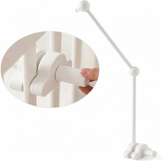 Mobiel Houder Hout Witte Wolken Ontwerp Voor Babybedje Kinderkamer Luiertafel box DIY Baby Mobiel Houder Frame Stang Voor Opknoping Muziekdoos Windgong Bed Bel