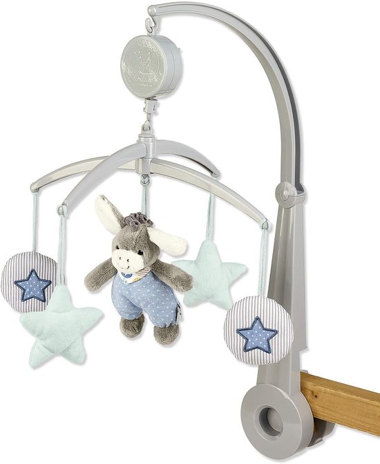 Mobiele ezel Emmi, stangen, speelwerk, mobiele figuren, leeftijd: voor baby's vanaf de geboorte, meerkleurig, 1 stuk (1 stuk)