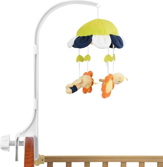 Mobiele houder, babybed, belhouder, houder, mobiele houder, frame stang, kinderbed, mobiele klokhouder, kinderkamerdecoratie, 61 cm, babymobiel voor bed (zonder speelgoed)