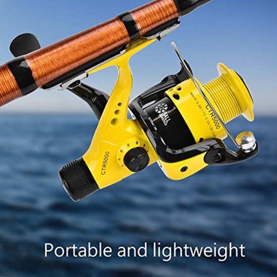 Model Heavy Duty Spinning Fishing Reel - Lichtgewicht Metalen Casting Reel - Geel - Voor Zout- en Zoetwater van Merkloos