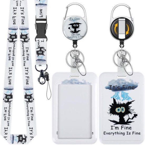 Moderne en Stijlvolle Badgehouder met Retractable Reel en Afneembare Lanyard voor Kantoor, Onderwijs en Evenementen - Bescherming voor Identiteitskaarten en Toegangspassen