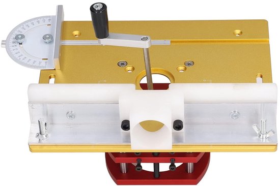 Molenbasis voor houtbewerking met verstelbare lift en bovenplaat voor motoren van 64mm tot 66mm, ideaal voor frezen, trimmen en afschuinen