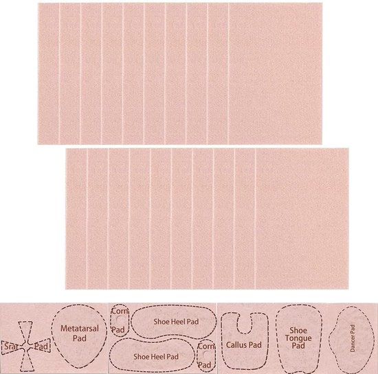 Moleskin Tape, Blisterpreventie Vulling voor Voeten, Schoen Moleskin Vulling, Moleskin voor Voeten Blisterpreventie, Blisterpads voor Laarzen Wandelen Vermindert Wrijving Pijn (Pluisjes)