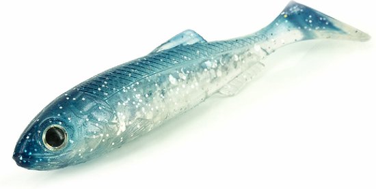 Molix Real Thing Shad 9cm 5St. Blue Back Silver Flake van Molix
