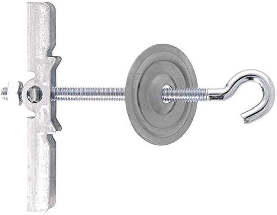 Molly Holle metalen holte plafondveer tuimelhaak M4 x 60 mm - Pack van 2