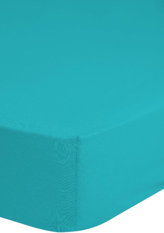 Morning Hoeslaken Jersey Katoen Stretch 30cm Hoge Hoek - aqua 140x200cm