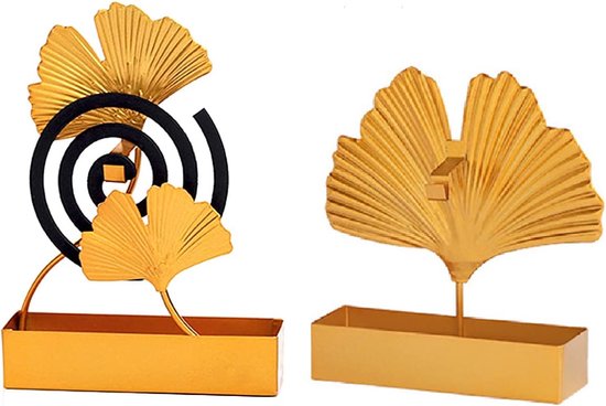 Mosquito Spool Holder, 2 Pieces Muggenhouder Scandinavian Stijl Met Haak Creatief Retro Ginkgo Biloba Hangrek Voor Muggenspiraal Voor Thuis Kantoor Bathcamber Inside Ornament van Merkloos