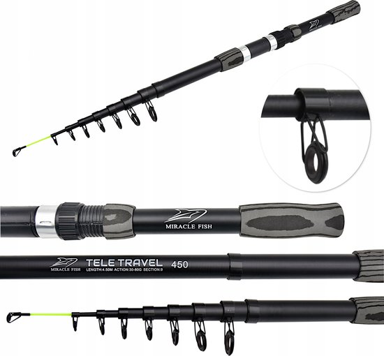 MOZY Telescopische Vishengel - werphengel voor kinderen en volwassenen - 450 cm van Merkloos