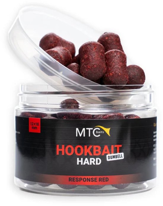MTC Baits - Response Red - Hookbait - Hard Dumbell - 12x18mm - Rood