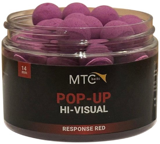 MTC Baits Response Red Pop-Up Hi-Visual 14mm van MTC Baits