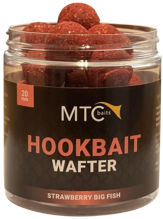 MTC Baits Strawberry Big Fish Hookbait Wafter 20mm van MTC Baits