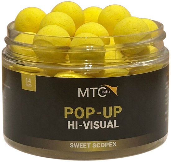 MTC Baits Sweet ScopeX Pop-Up Hi-Visual 14mm van MTC Baits