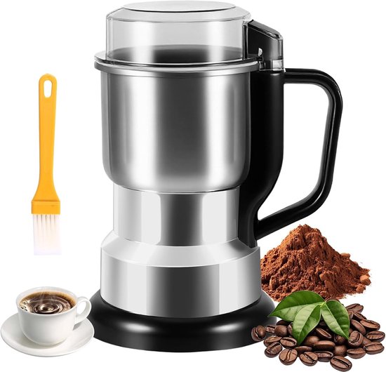 Multi-functionele 500 ml Maalmolen met 300 W voor Koffie, Specerijen en Kruiden - Ideaal voor Granen en Droge Stoffen