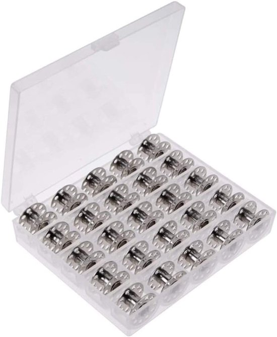 Multi-functionele metalen spoelen met opbergdoos voor standaard naaimachines - Universele naaigaren, naaiprojecten, accessoires