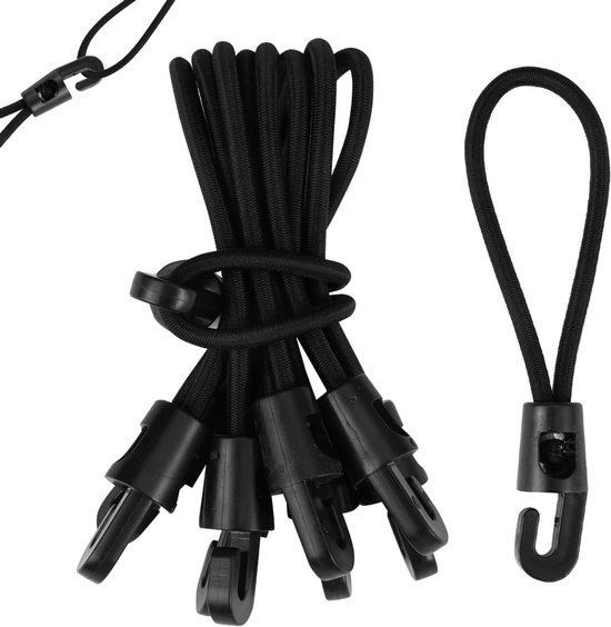Multifunctionele Bungee Koorden met Haken - 20 Stuks Elastische Tensioners voor Zeilen, Tentbevestiging en Outdoor Gebruik van Merkloos