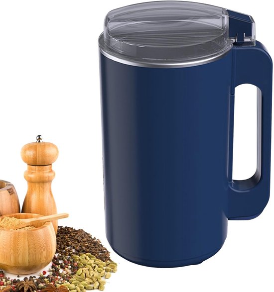 Multifunctionele Elektrische Maalmolen voor Koffiebonen, Noten, Specerijen en Granen - 600ml Capaciteit met Roestvrijstalen Mes en Doorzichtig Deksel