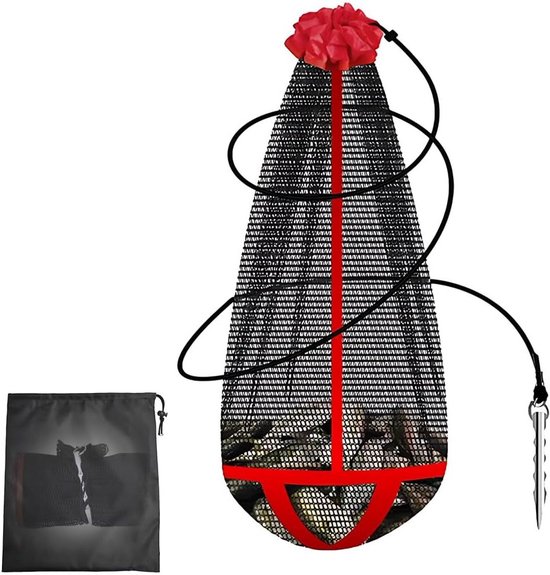 Multifunctionele Nylon Visnetzak voor Buiten, Draagbaar Ontwerp voor Hengelbenodigdheden, Ideaal voor Visliefhebbers en Vissers (H 100 cm, Ø 38 cm)