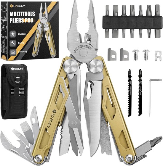Multifunctionele pliers - Vouwbaar - RVS met verbeterde scharen - Ideaal als verjaardagscadeau