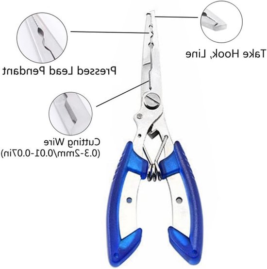 Multifunctionele Vis Pliers met Braid Cutters, Haakverwijderaar en Vistuig Accessoires voor Effectief Vissen