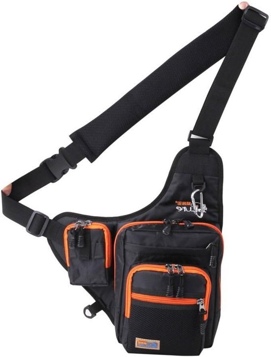 Multifunctionele waterdichte visserij tas met compartimenten, ideaal voor vissen, 32 x 39 x 12 cm