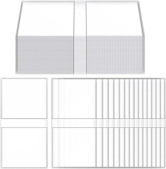 Munt Hoesjes - Pocket Beschermers - Verzamelen Opslaan - Dubbele Pocket - 200 Stuks - Transparant