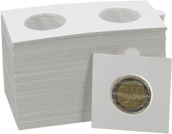 Munt Hulzen - Munt Beschermers - Collectie Opbergen - Zelfklevend - 100 stuks 39.5 mm - Karton