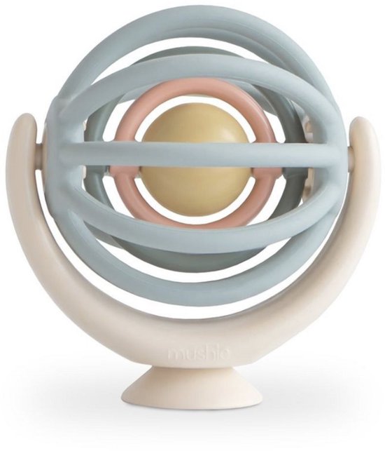 Mushie - Suction Spinner Ball - Rustgevende kleuren - 10 maanden+ van mushie