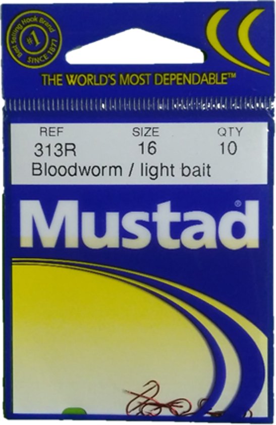Mustad 313-rd-maat 16, 10 stuks