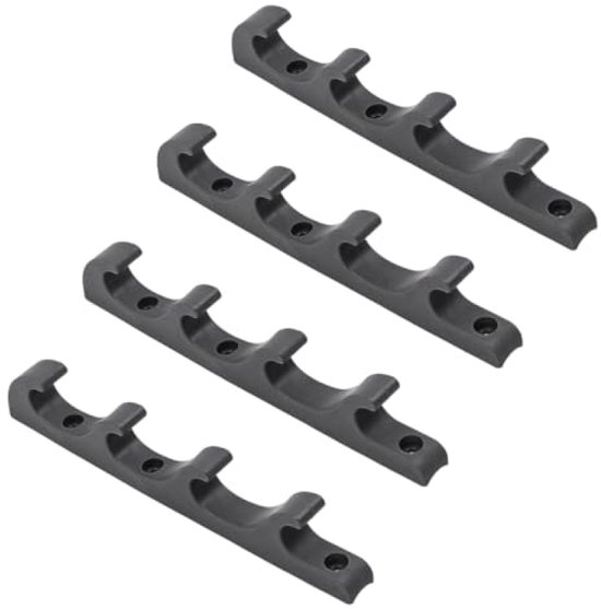 Muurbracket voor 8 hengels - Stevige opbergoplossing voor spin- en baitcaster molens