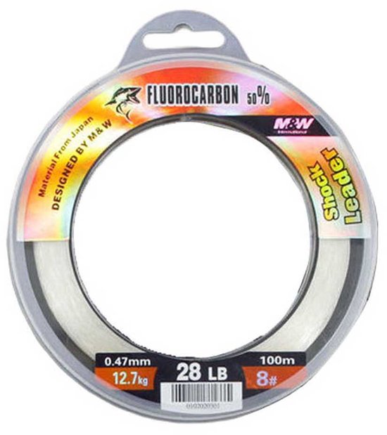 M&w International Leader 50 50 M Flurocarbon Transparant 0.550 mm van Merkloos