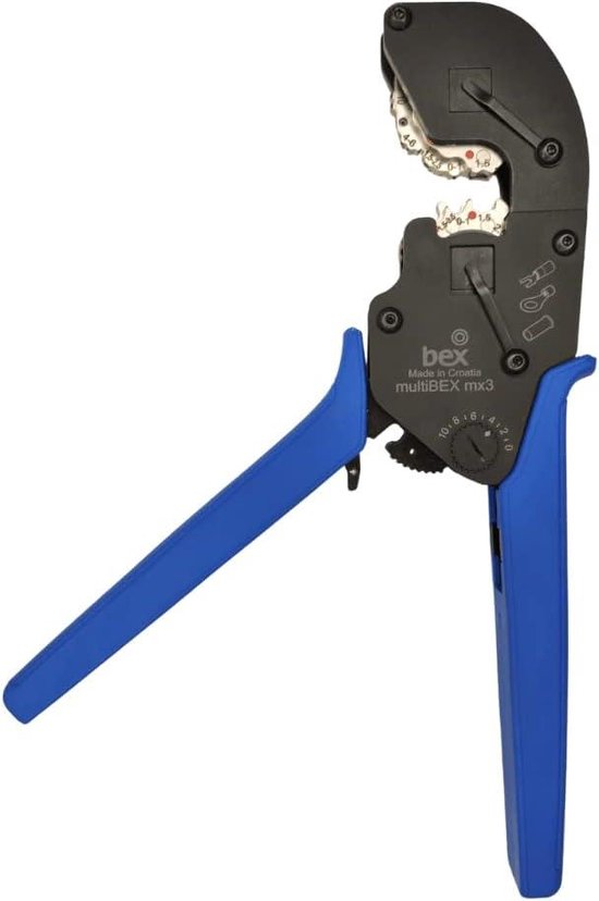MX3 MultiBEX Rotary Crimping Tool - Crimp End Sleeves Uninsulated Insulated Connectors van Merkloos