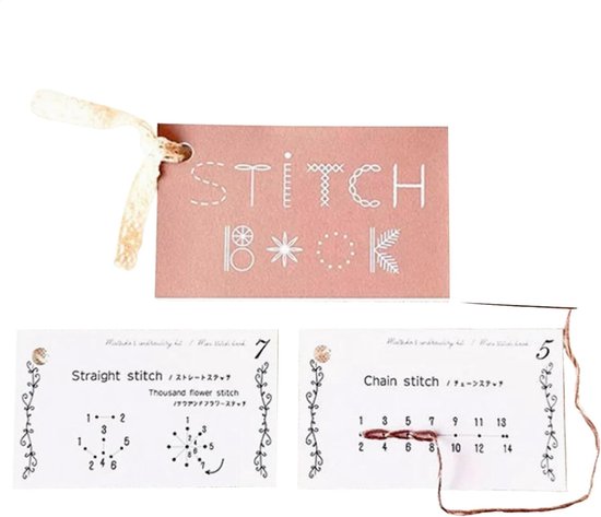 Naai Borduurboek - Creatieve Hobby - Beginners Leren - Volledige Handleiding - 14 x 6 x 2 cm