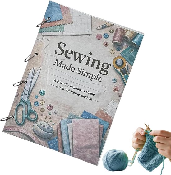 Naai Gids Boek - Handleiding Naaien Leren - Thuis Knutselen - Stapsgewijze Instructies - 22 x 18 x 3 cm
