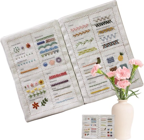 Naaiboek en Borduurhandleiding voor Beginners met Complete Gereedschapsset van Merkloos