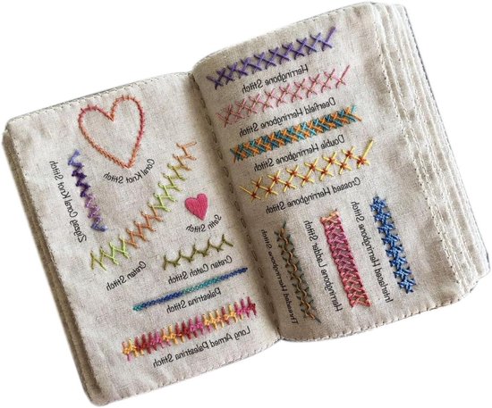 Naaiboeken Borduren - Creatieve Gids - Decoratief Werk - Mini Formaat - 1 Stuk - Meerdere Kleuren