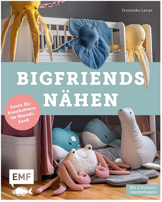 Naaibook XL - Knuffeldieren Maken - Hobby Naaien - Skandi Look - 64 Pagina's van Merkloos