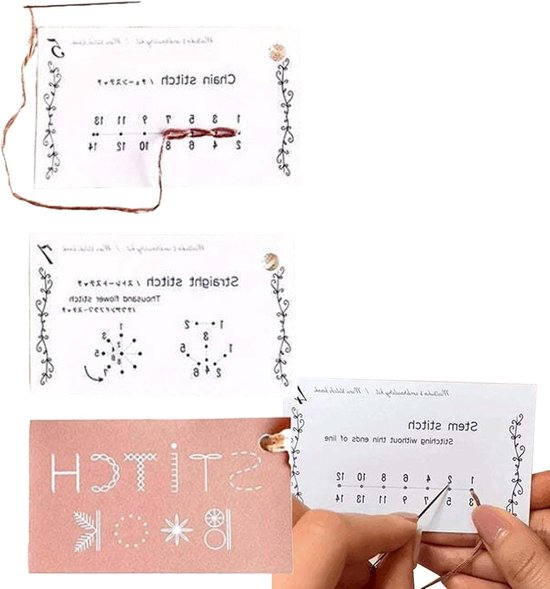 Naaikaartenboek - Creatief Naaien - Vaardigheden Verbeteren - Eenvoudig te Leren - 15 x 8 cm - Niet gespecificeerd