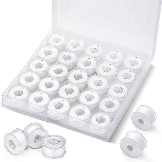 Nähgarn Set met 25 Spoelen voor Nähmaschine in Wit