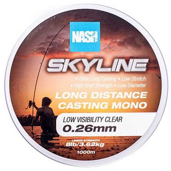 Nash Highline 1000 M Monofilament Transparant 0.350 mm van Nash