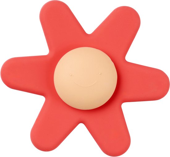 Nattou SILICONE Spinner - Bloem - 9 cm - Roze van Merkloos