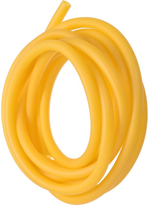 Natural Latex Rubber Hose, 10mm ID x 14mm OD Sling Shot Rubber Tube, Highly Elastic and Strong Hose for Home Sports Catapult Surgical Laboratory Rocket Hunting, Yellow van Merkloos