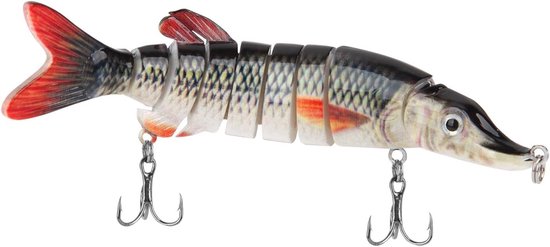 Natuurlijke visaas voor forel, snoek en baars - Wobbler met realistische bewegingen (grijs-geel) van Merkloos