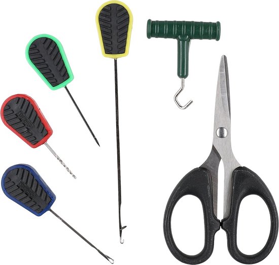 NEEDLE SET - Naalden SET met schaar - Baiting Needles - Needle SET with Scissors - Loknaalden - Karpervissen - Carp accessories - Territory van Territory