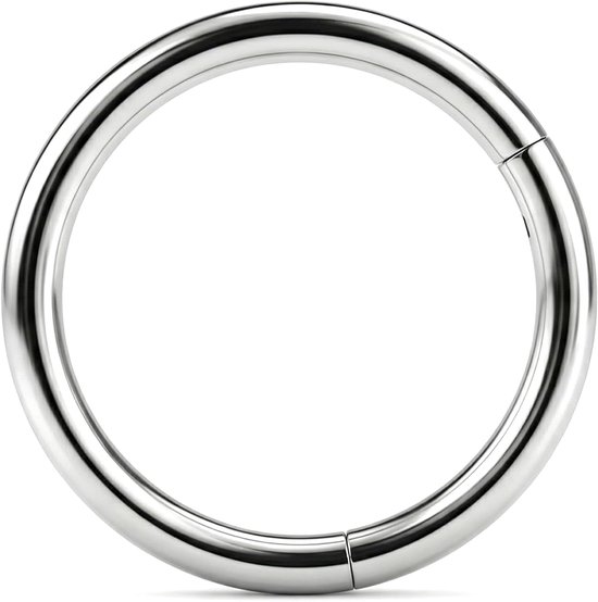 Neusring Hoep 20G 18G 16G 14G - Titanium Legering - Gehingd Kliksysteem - Perfect voor neuspiercings - SnelShoppen