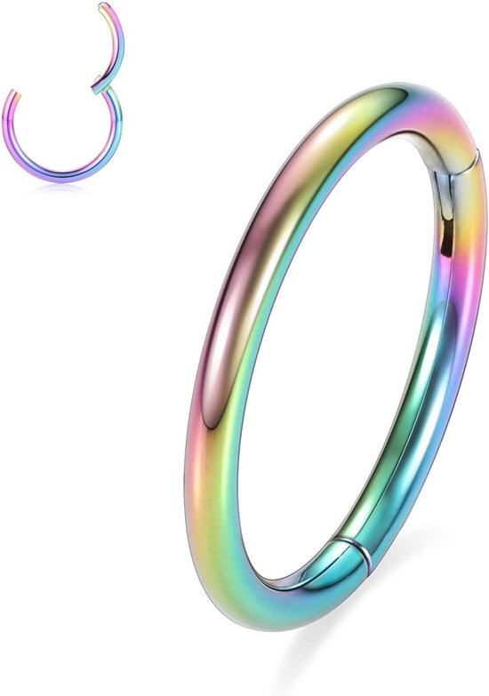 Neusring hoop 20G 18G 16G 14G 12G 10G - Titanium - Naadloze piercingring - Geschikt voor kraakbeen en helix - ServiceTopper