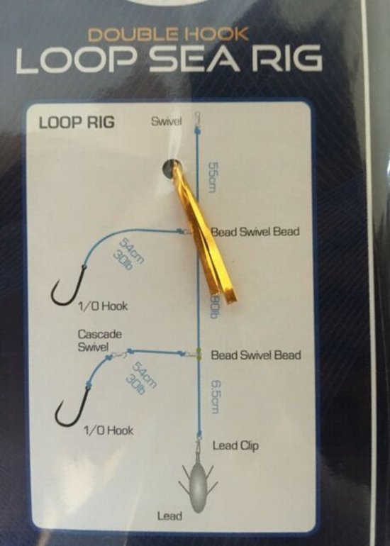NGT Double Hook Loop Sea Rig Haak: 1/0 van NGT
