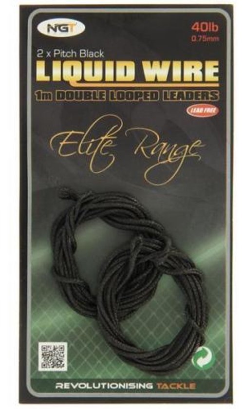 NGT Liquid Wire Leader 1m Zwart