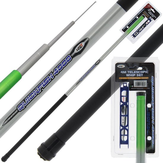 NGT Quickfish Combo - 4m Vaste Hengel, Tuigje & Hakensteker - Vishengel van Merkloos